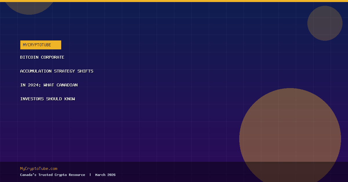 Bitcoin Corporate Accumulation Strategy Shifts in 2026: What Canadian Investors Should Know
