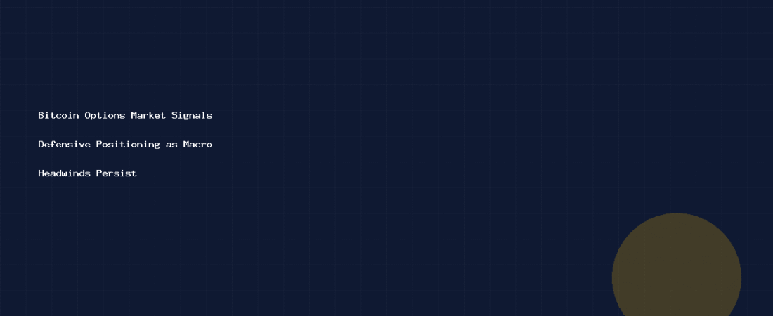 Bitcoin Options Market Signals Defensive Positioning as Macro Headwinds Persist