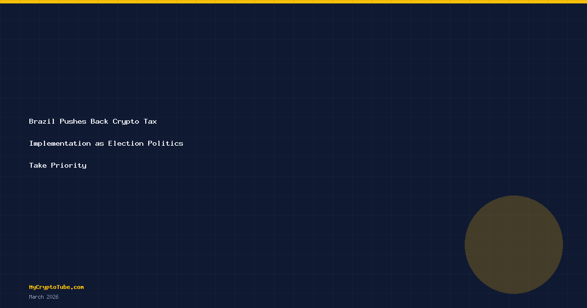 Brazil Pushes Back Crypto Tax Implementation as Election Politics Take Priority