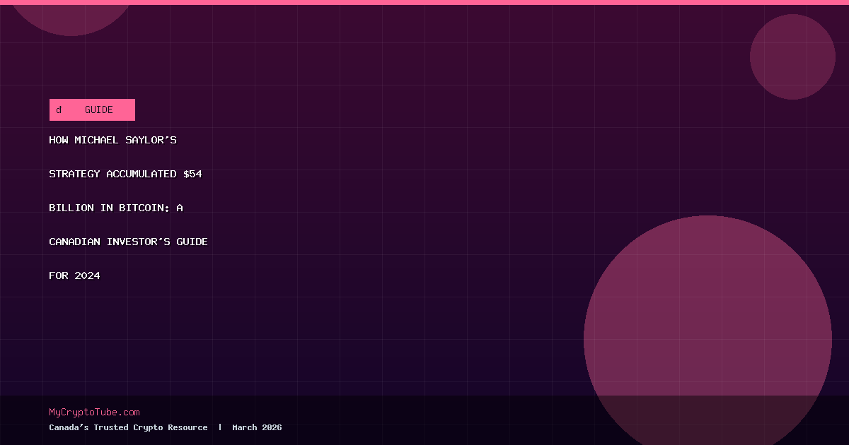 How Michael Saylor’s Strategy Accumulated $54 Billion in Bitcoin: A Canadian Investor’s Guide for 2026